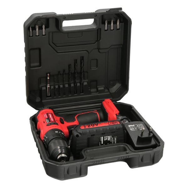 Miniatyrbillede 2 af 5: Wolfpack Taladro Atornillador 20 V. Con 2 Velocidades y Percutor. Bateria 2 Ah. Par Apriete 35 Nm.