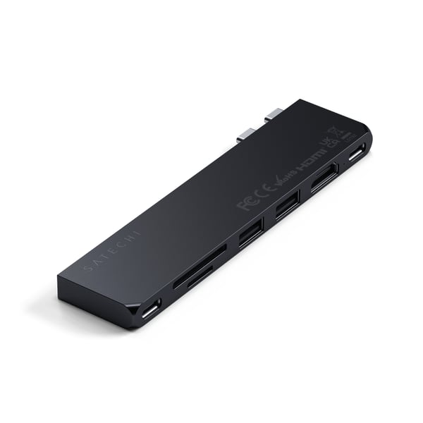 Satechi ST-HUCPHSD kannettavien tietokoneiden telakka ja porttitoistin Telakointi USB 3.2 Gen 2 (3.1 Gen 2) Type-C Musta