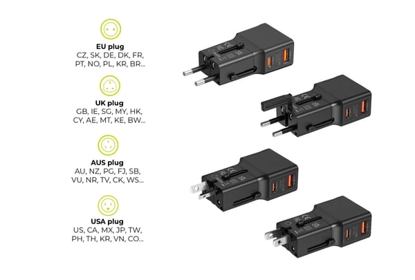 Miniatyrbillede 4 af 23: Mobile Origin TAD25-2P-BLK oplader til mobil enhed Universel Sort Vekselstrøm, USB Hurtig opladning Indendørs