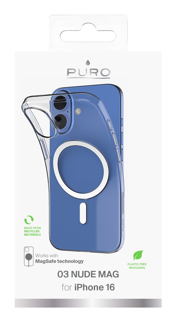 PURO 03 Nude Mag mobiltelefon etui 15,5 cm (6.1") Cover Transparent