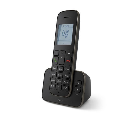 Telekom Sinus PA 207 Plus 1 Analog/DECT-telefon Nummervisning Sort