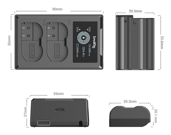 Miniatyrbillede 4 af 6: SmallRig 3820B batteri til kamera/videokamera Lithium-Ion (Li-Ion) 2040 mAh