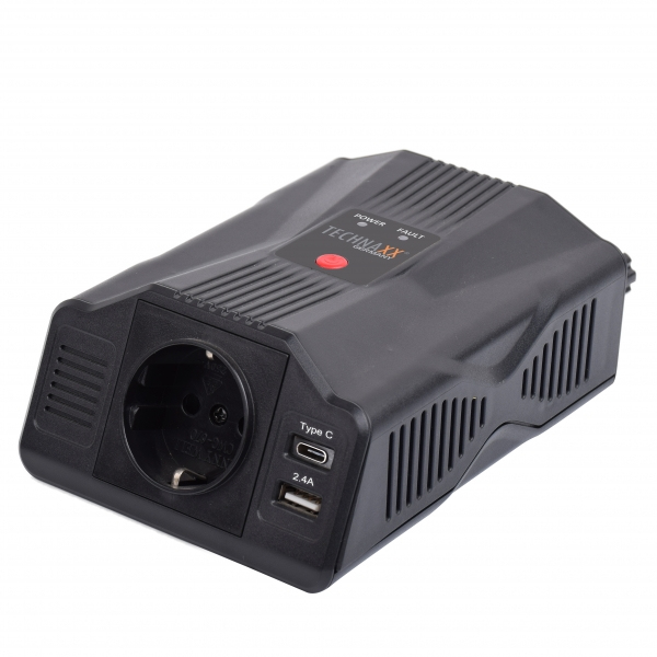 Technaxx TE24 strømadapter og vekselret Automatisk 300 W Sort