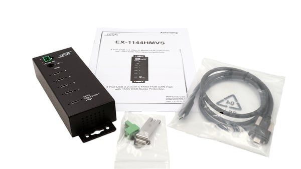 Miniatyrbild 4 av 5: EXSYS EX-1144HMVS gränssnittshubbar USB 3.2 Gen 1 (3.1 Gen 1) Type-C Svart