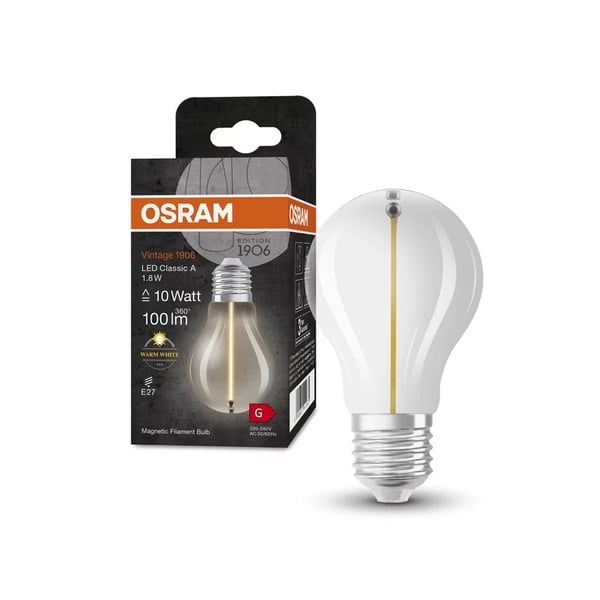 Pikkukuva 2 / 3: Osram 4099854049972 LED-lamppu Lämmin valkoinen 2700 K 1,8 W E27 G