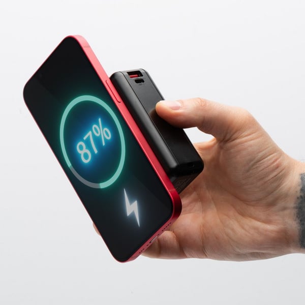 Miniatyrbillede 13 af 13: Forcell 5903396375378 powerbank 15000 mAh Trådløs opladning Sort