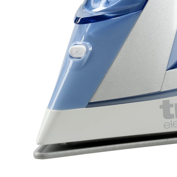 TM Electron TMPPL016 strygejern Tør & dampstrygejern Keramisk strygesål 2830 W Blå, Grå, Hvid