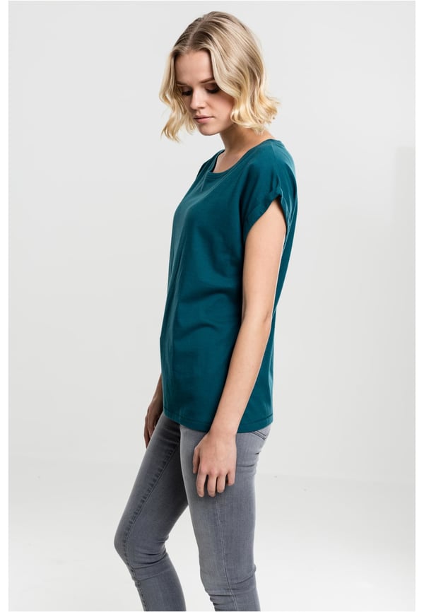 Urban Classics Ladies Extended Shoulder Tee T-shirt Rund hals Kort ærme Bomuld, Jersey