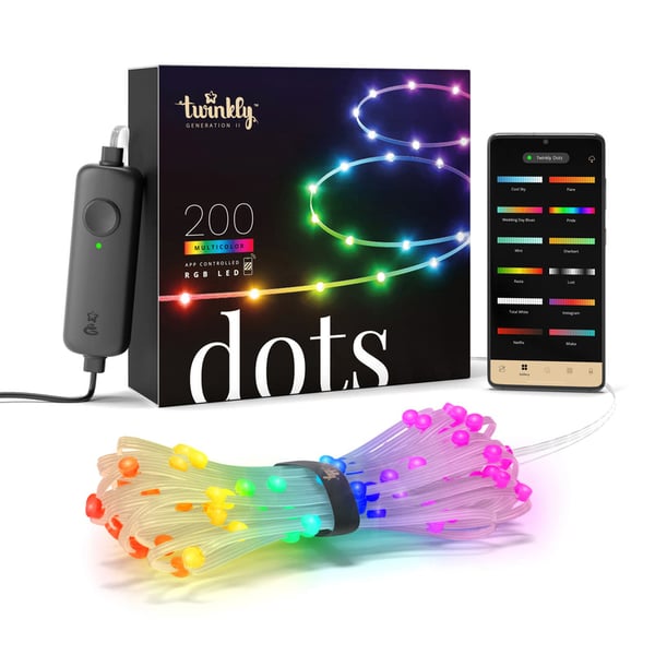 Twinkly Dots 200 LED RGB transparent sladd