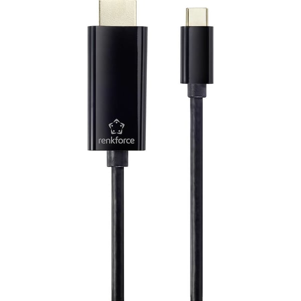 Renkforce RF-4531590 kabel kønsskifter USB-C HDMI Sort