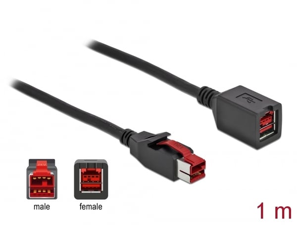 Miniatyrbillede 2 af 4: DeLOCK 85985 USB-kabel 1 m Sort
