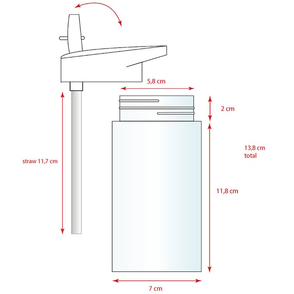 Miniatyrbillede 8 af 9: Vadobag 795-00413 drikkedunk Dagligt forbrug 450 ml Lyserød, Transparent