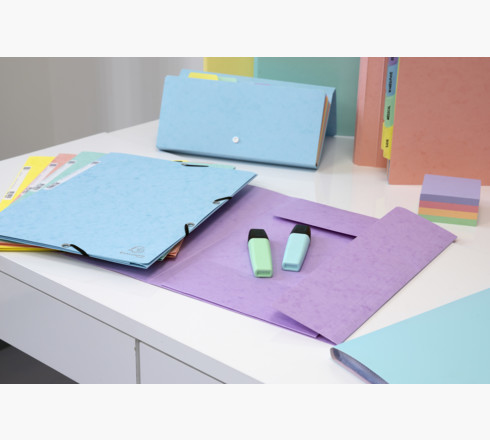 Exacompta 55560E folder Pressboard Forskellige farver, Blå, Koral, Grøn, Mauve, Gul A4
