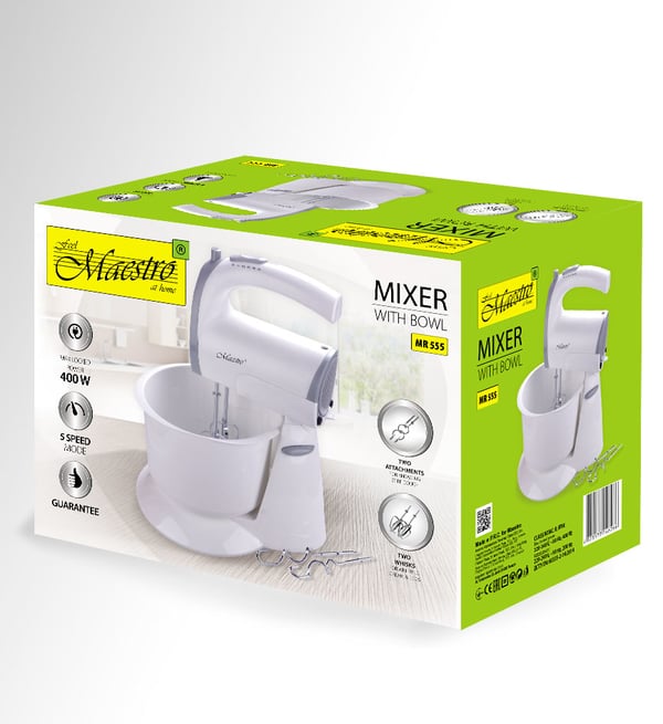 Håndmixer med skål Maestro MR 555 400W