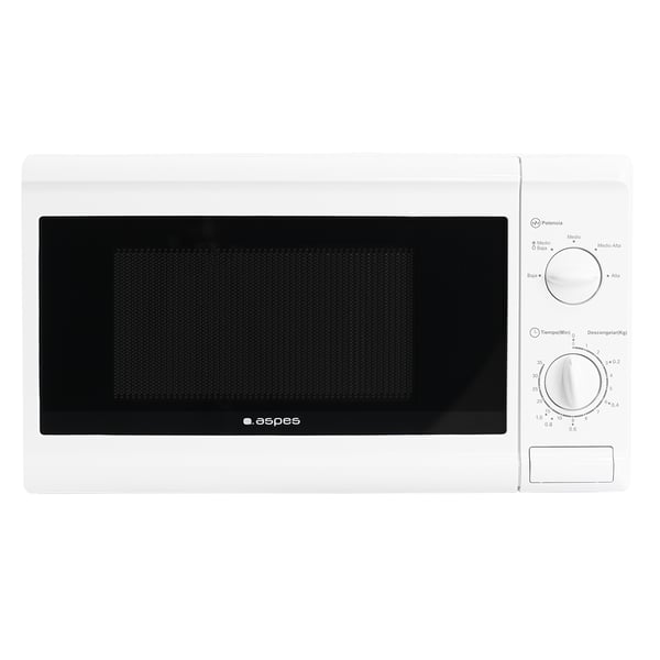 Miniatyrbillede 1 af 3: Aspes AMW120B mikrobølgeovn Hvid Solo mikroovn Bordplade 20 L 700 W