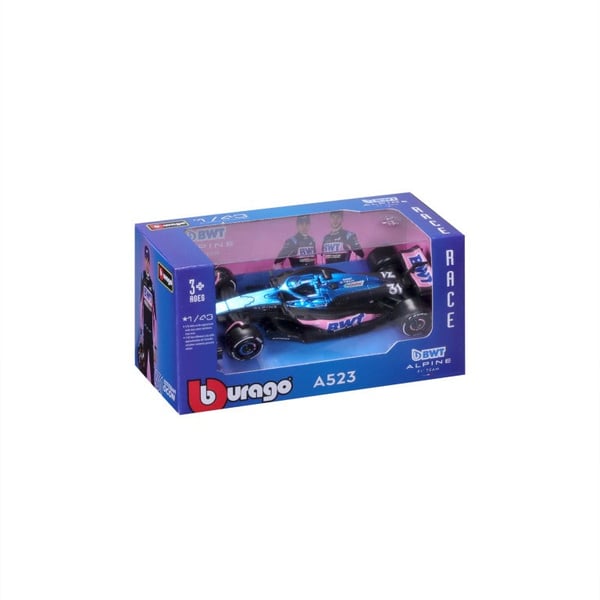 Miniatyrbillede 10 af 12: BBURAGO Renault Alpine A523 - F1 Sportsbil model Formonterede 1:43