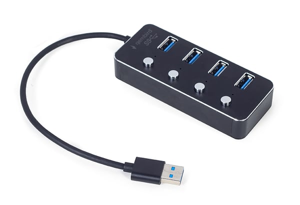 Pikkukuva 8 / 8: Gembird UHB-U3P4P-01 keskitin USB 3.2 Gen 1 (3.1 Gen 1) Type-A 5000 Mbit/s Musta