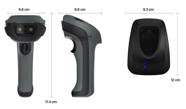 Miniatyrbillede 3 af 6: Safescan 350-BT Håndholdt stregkodelæser 1D/2D CMOS Sort, Grå