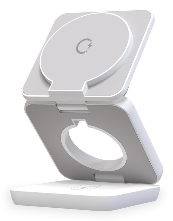 Ksix BXCQI153N1B Universel Hvid USB Trådløs opladning Hurtig opladning Indendørs