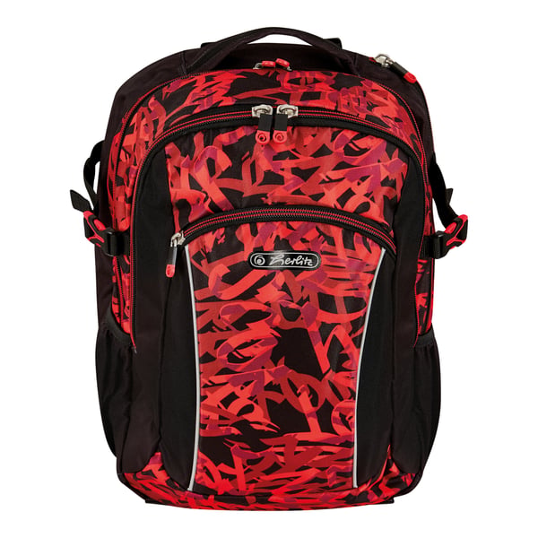 Herlitz Ultimate Graffiti rygsæk Sportsrygsæk Sort, Rød Polyester