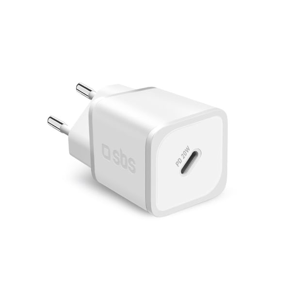 Miniatyrbillede 1 af 2: SBS TETRGAN1C20W oplader til mobil enhed Hovedtelefoner, Bærbar højttaler, Smartphone, SmartWatch, Tablet Hvid Vekselstrøm Hurtig opladning Indendørs