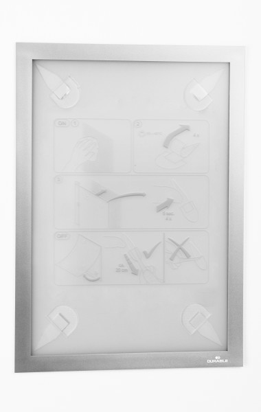 Miniatyrbillede 1 af 10: Durable DURAFRAME Wallpaper A4 Skilteholder Sølv
