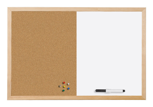 Bi-Office MX04106010 whiteboard 600 x 450 mm Lakeret stål/kork Magnetisk