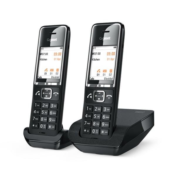 Gigaset COMFORT 550 duo Analog telefon Namn och uppringnings-ID Svart