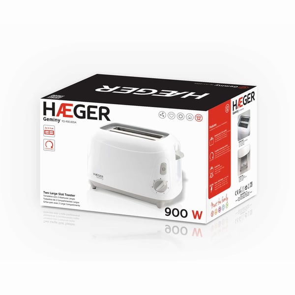 Miniatyrbillede 5 af 6: Haeger Geminy 7 2 skive(r) 900 W Hvid