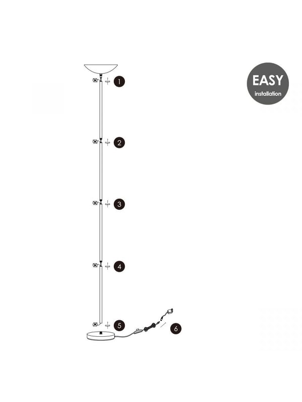 Besselink licht F410850-06 golvbelysning 12,5 W