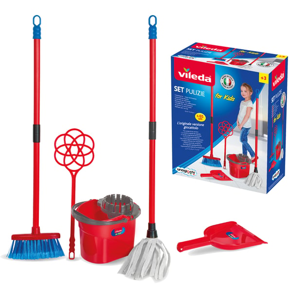Vileda Pulizie Lasten siivoussetti Moppi, ämpäri, luuta ZA6730