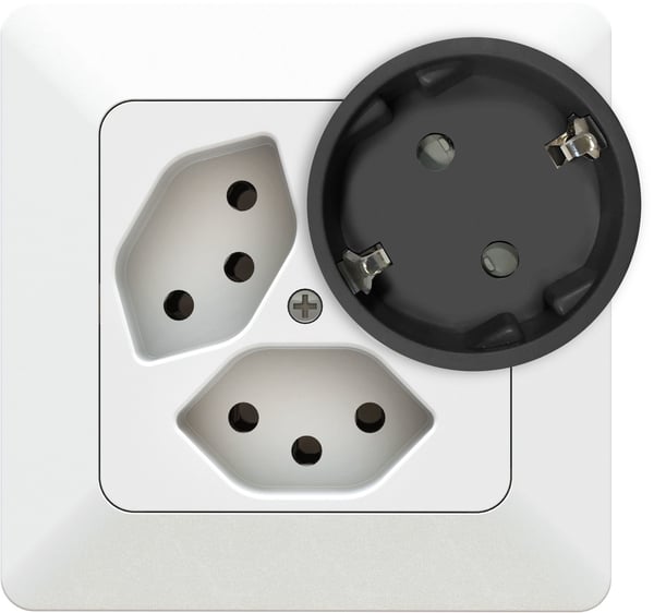 Miniatyrbild 3 av 6: Max Hauri AG 167090 reseadaptrar T12 Typ C (Europlug) Svart