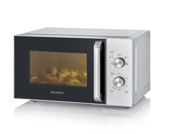 Severin MW 7797 mikrobølgeovn Sort, Sølv Solo mikroovn Bordplade 28 L 900 W