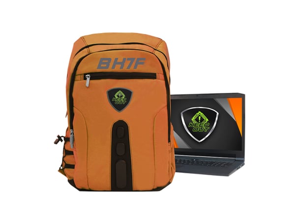KeepOut BK7F ryggsäckar Svart, Orange Konstläder, Nylon