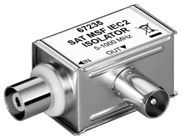 Miniatyrbillede 1 af 2: Goobay 67235 kabel kønsskifter Coaxial Sølv