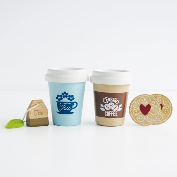 Miniatyrbild 3 av 6: Le Toy Van Eco Cups - Tea & Coffee