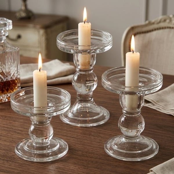 Miniatyrbillede 3 af 3: Boltze 2050429 lysestage Glas Transparent