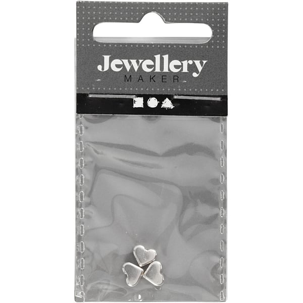 Creativ Company 69091 perle Hjerteperle Metal Sølv 3 stk