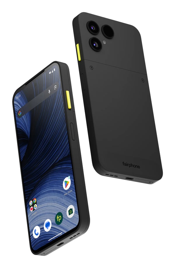 Fairphone The (Gen 6+) 16 cm (6.31") Dual SIM Android 16.0 5G USB Type-C 12 GB 256 GB 4415 mAh Sort