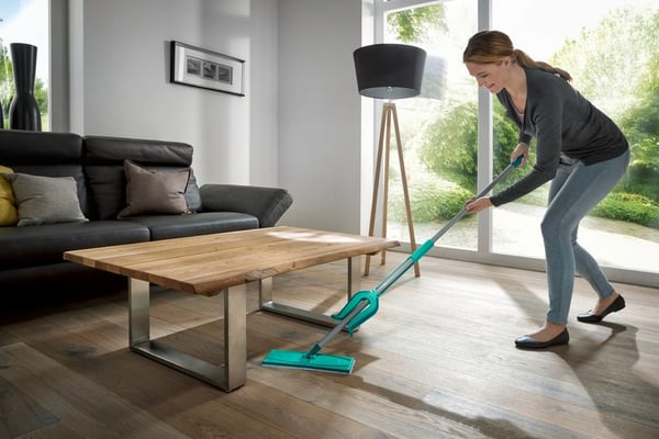 Leifheit Picobello M rengøringsmoppe Fiber Tør&våd Blå, Stål