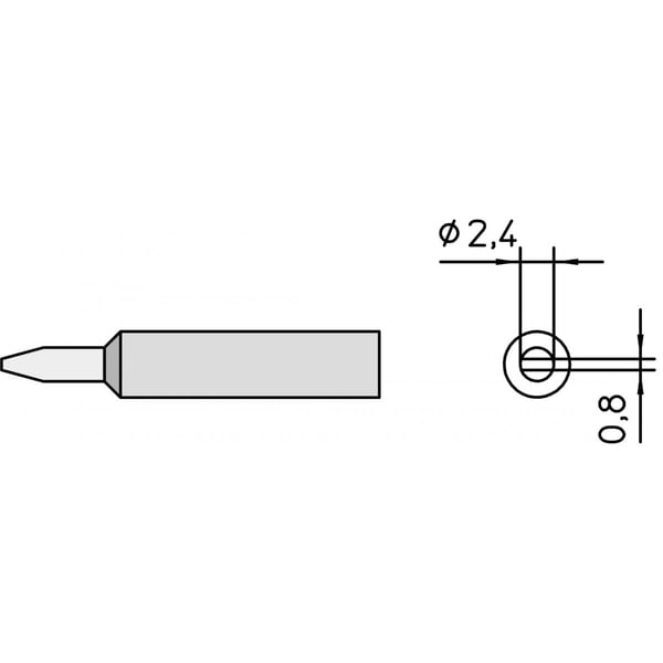 Miniatyrbillede 2 af 3: Weller XNT B 1 stk Loddespids