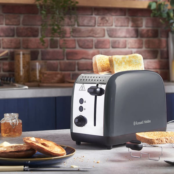 Miniatyrbillede 9 af 10: Russell Hobbs 26552-56 brødrister 6 2 skive(r) Grå, Rustfrit stål