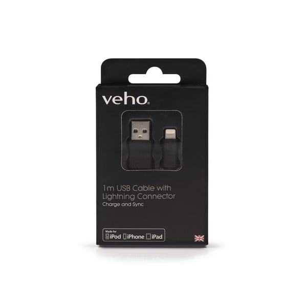Veho Apple Lightning Cable - 1m/3.3ft Sort