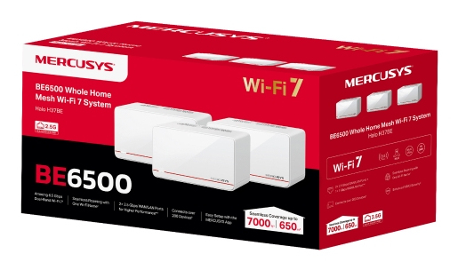 Miniatyrbillede 2 af 4: Mercusys HALO H37BE Dual-band (2,4 GHz / 5 GHz) Wi-Fi 7 (802.11be) Hvid 3 Intern