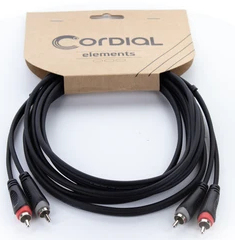 Cordial 14838 lydkabel 6 m 2 x RCA Sort, Rød