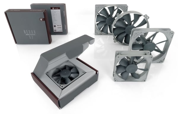 Noctua NF-P14R REDUX-1500 PWM Tietokoneen jäähdytysjärjestelmä Suoritin Tuuletin 14 cm Harmaa
