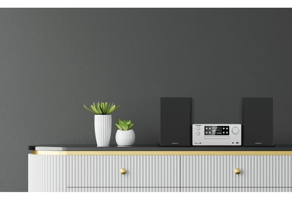 Miniatyrbillede 3 af 7: Kenwood Electronics M-925DAB-S stereoanlæg Home audio micro system 50 W Sort, Sølv