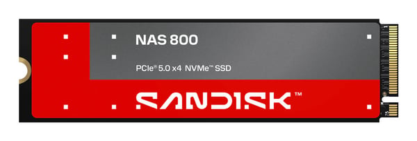 Pikkukuva 2 / 2: SanDisk NAS 800 1,92 TB M.2 PCI Express 5.0 NVMe 3D TLC NAND