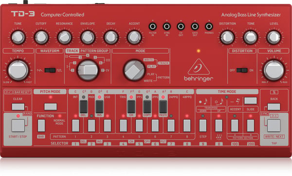 Behringer TD-3-RD synthesizer Analog synthesizer Rød