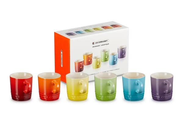 Miniatyrbillede 2 af 5: Le Creuset 79114108359030 kop Flerfarvet Espresso 6 stk